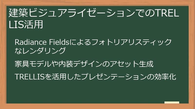 建築ビジュアライゼーションでのTRELLIS活用