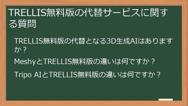 TRELLIS無料版の代替サービスに関する質問