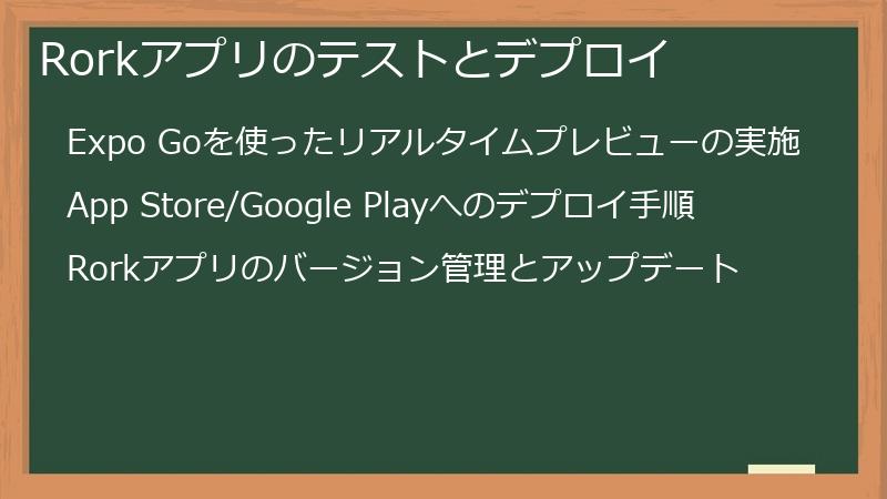 Rorkアプリのテストとデプロイ