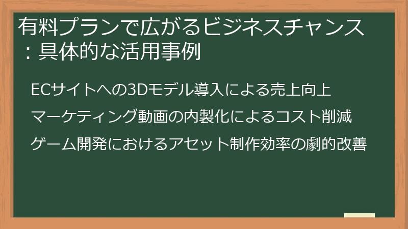 有料プランで広がるビジネスチャンス：具体的な活用事例