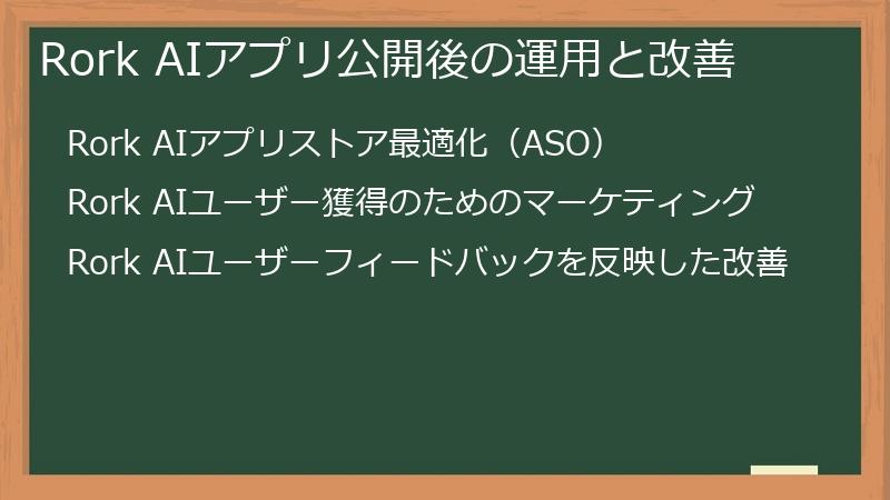 Rork AIアプリ公開後の運用と改善