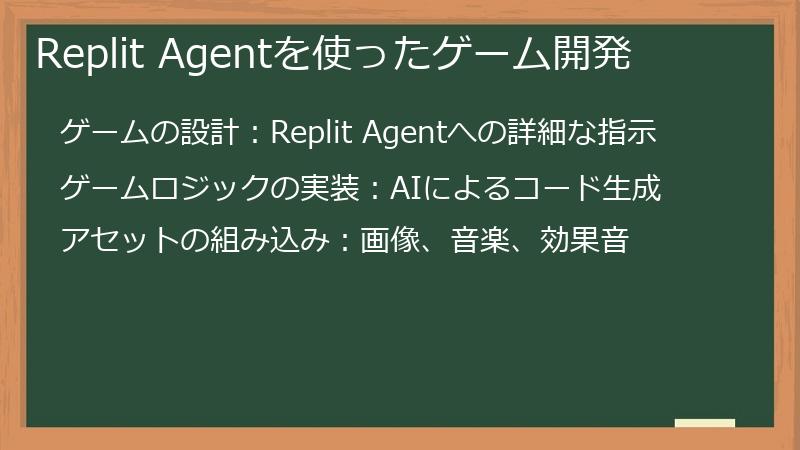Replit Agentを使ったゲーム開発