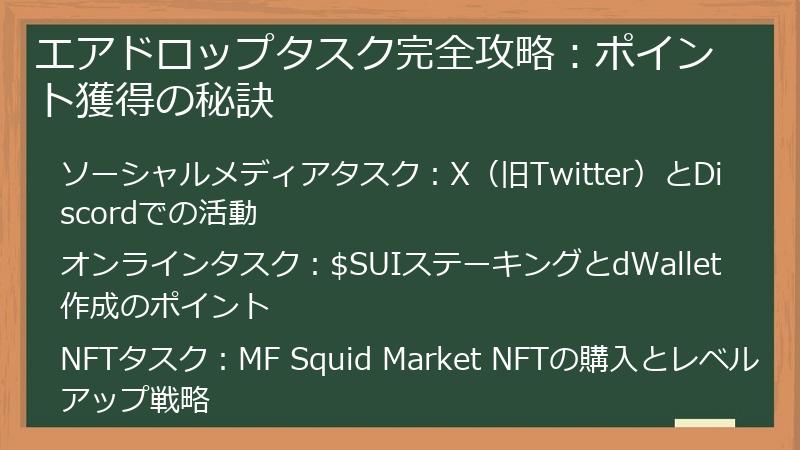 エアドロップタスク完全攻略:ポイント獲得の秘訣