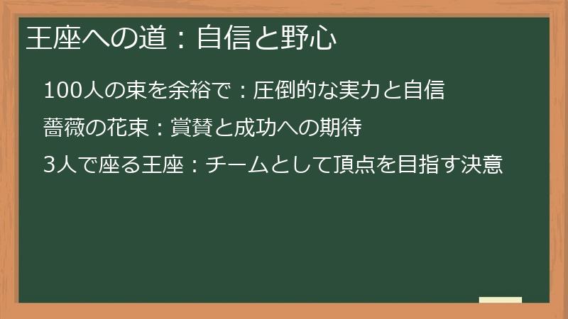 王座への道：自信と野心
