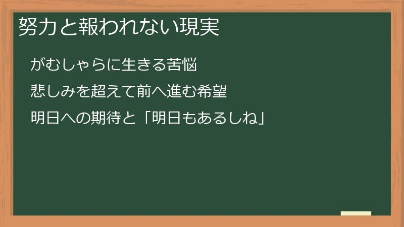 努力と報われない現実