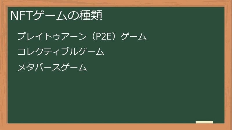 NFTゲームの種類