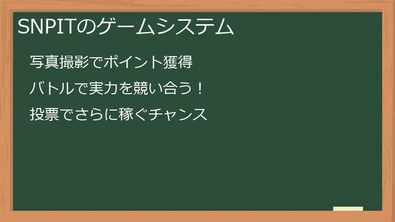 SNPITのゲームシステム