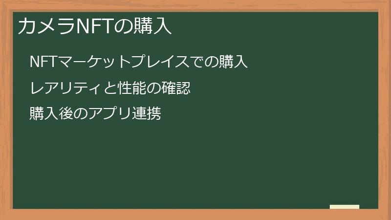 カメラNFTの購入