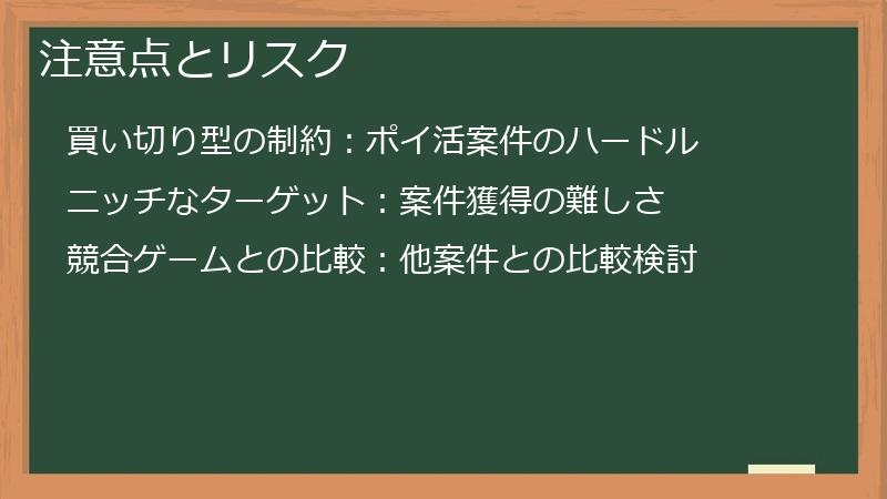 注意点とリスク