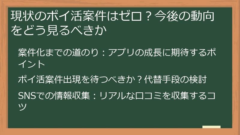 現状のポイ活案件はゼロ？今後の動向をどう見るべきか