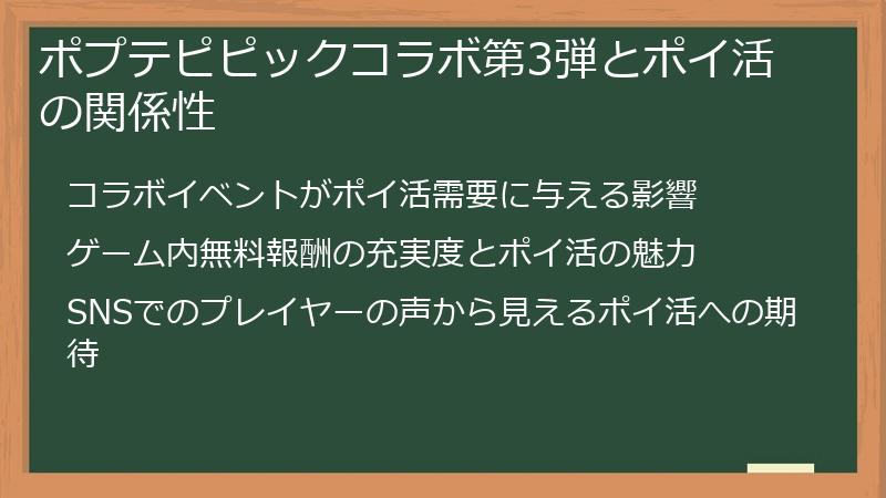 ポプテピピックコラボ第3弾とポイ活の関係性