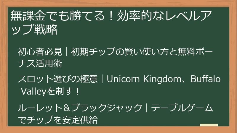 無課金でも勝てる！効率的なレベルアップ戦略