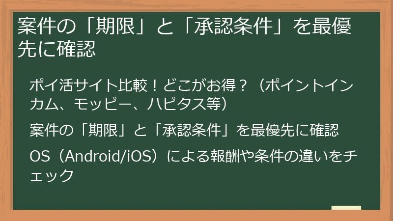 案件の「期限」と「承認条件」を最優先に確認