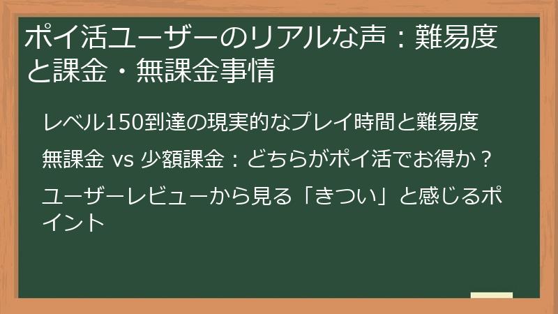 ポイ活ユーザーのリアルな声：難易度と課金・無課金事情