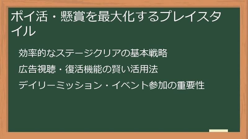 ポイ活・懸賞を最大化するプレイスタイル