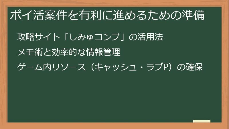 ポイ活案件を有利に進めるための準備