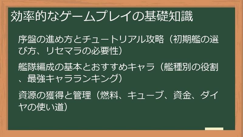 効率的なゲームプレイの基礎知識
