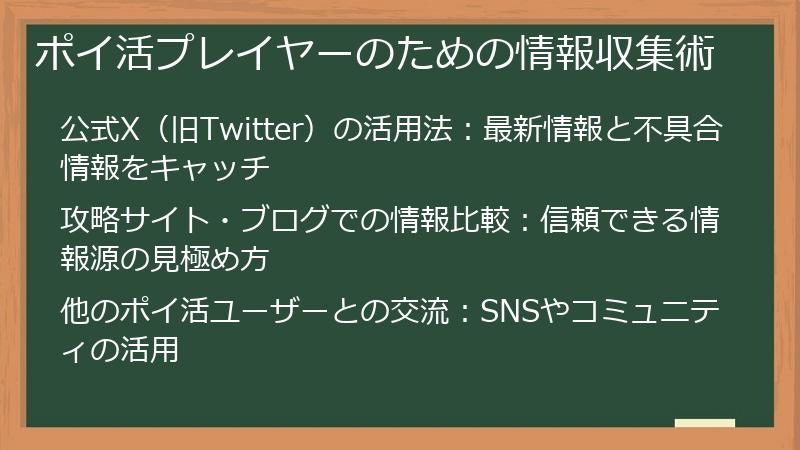 ポイ活プレイヤーのための情報収集術