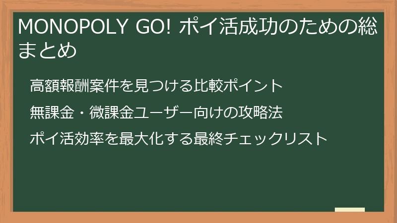 MONOPOLY GO! ポイ活成功のための総まとめ