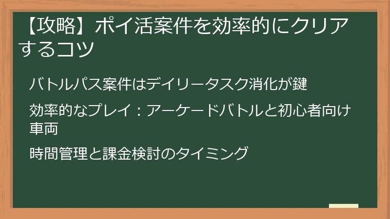 【攻略】ポイ活案件を効率的にクリアするコツ