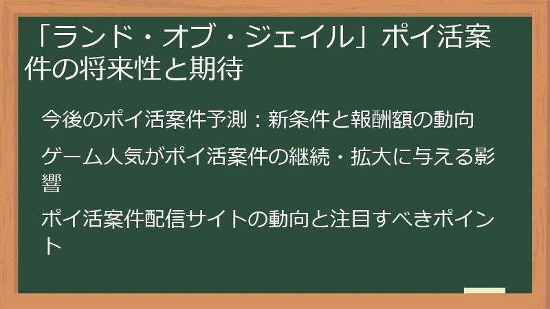 「ランド・オブ・ジェイル」ポイ活案件の将来性と期待