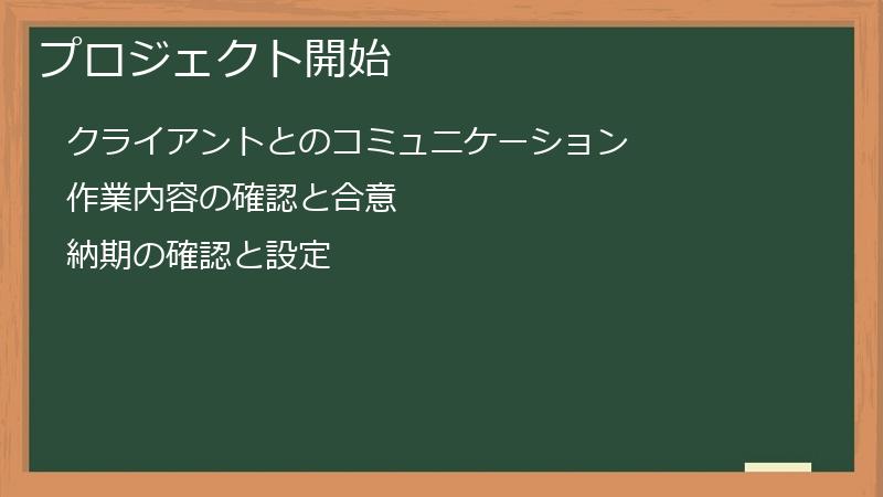プロジェクト開始