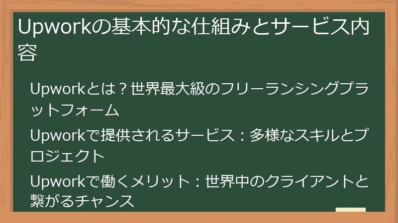 Upworkの基本的な仕組みとサービス内容