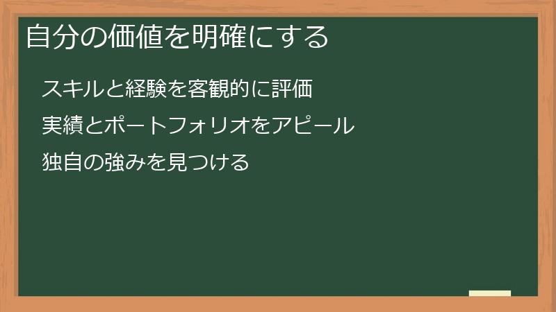自分の価値を明確にする