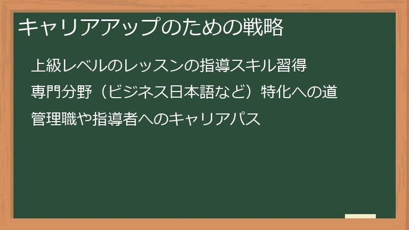 キャリアアップのための戦略