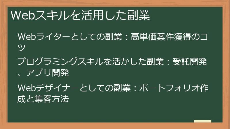 Webスキルを活用した副業