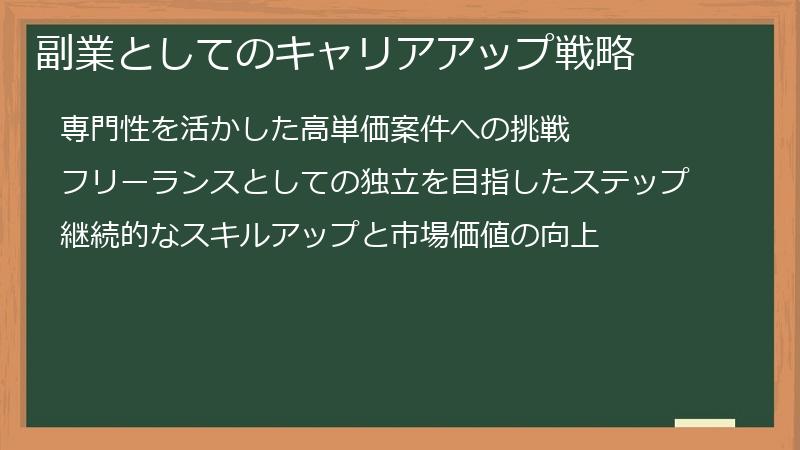 副業としてのキャリアアップ戦略