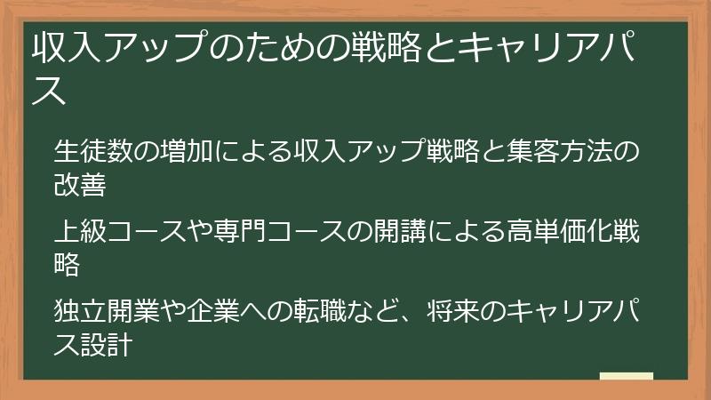 収入アップのための戦略とキャリアパス