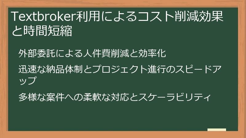 Textbroker利用によるコスト削減効果と時間短縮