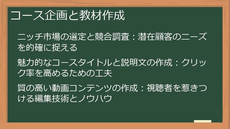コース企画と教材作成