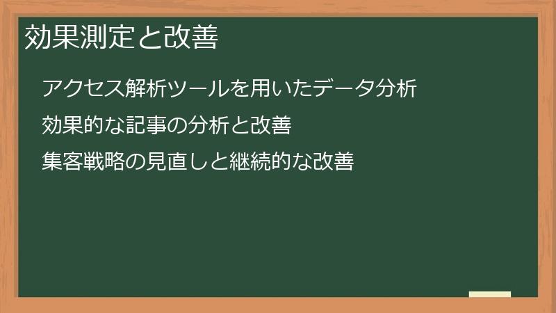 効果測定と改善