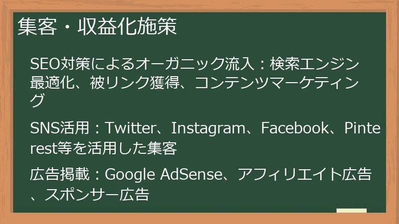 集客・収益化施策