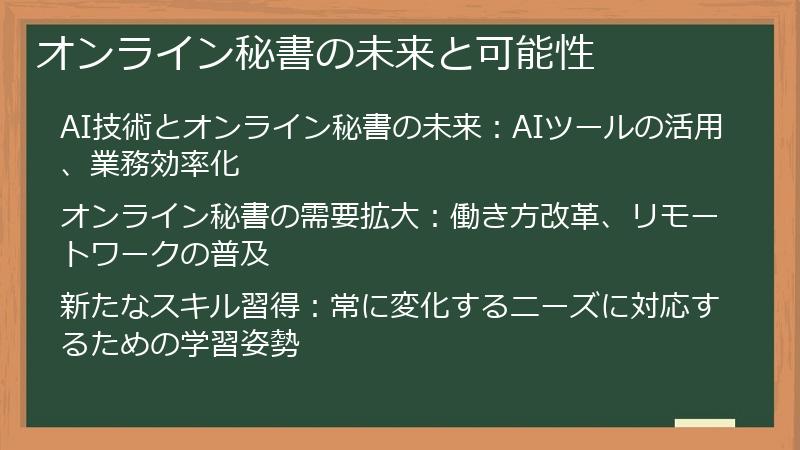 オンライン秘書の未来と可能性