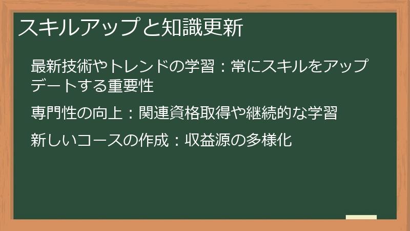 スキルアップと知識更新