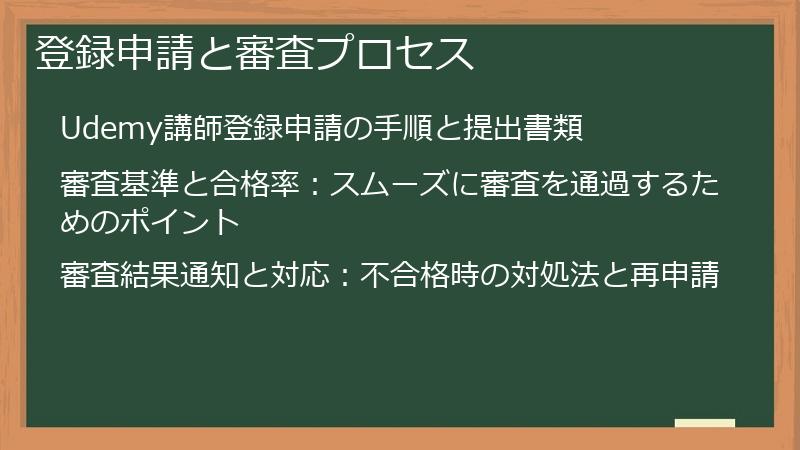 登録申請と審査プロセス
