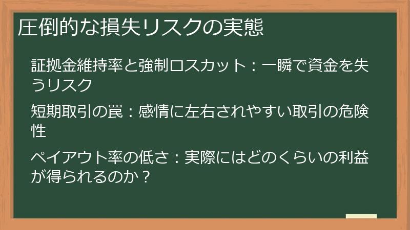 圧倒的な損失リスクの実態