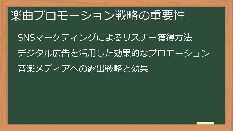 楽曲プロモーション戦略の重要性
