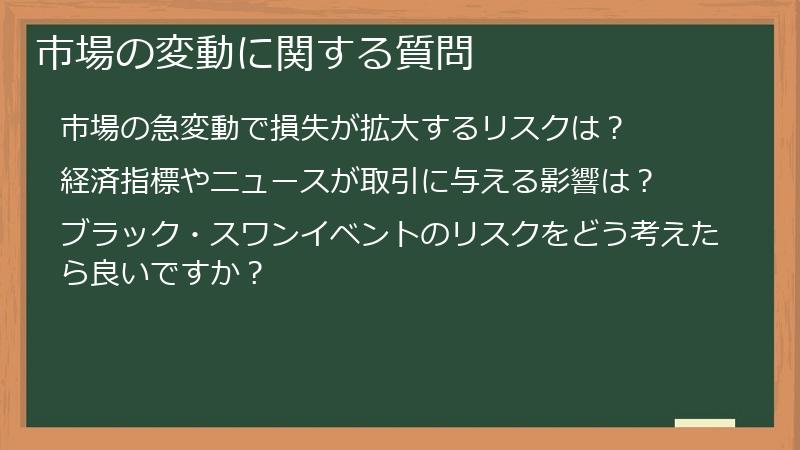 市場の変動に関する質問