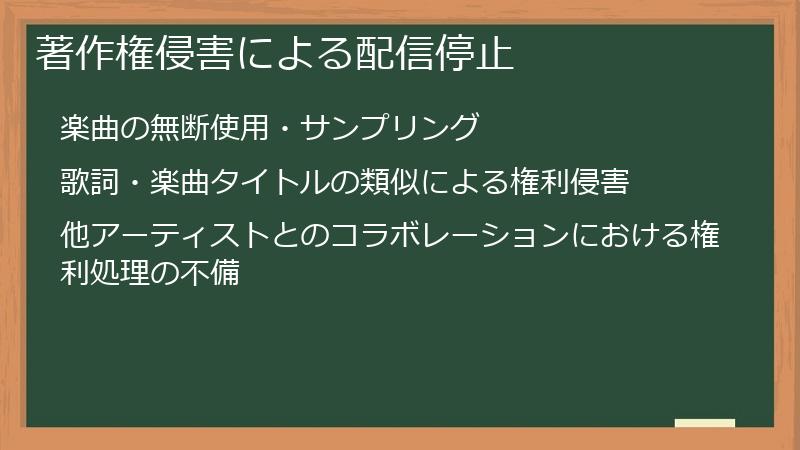 著作権侵害による配信停止