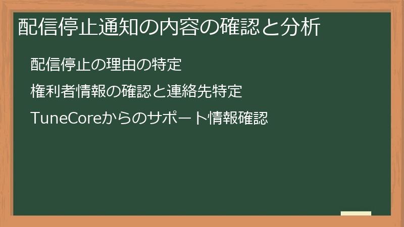 配信停止通知の内容の確認と分析