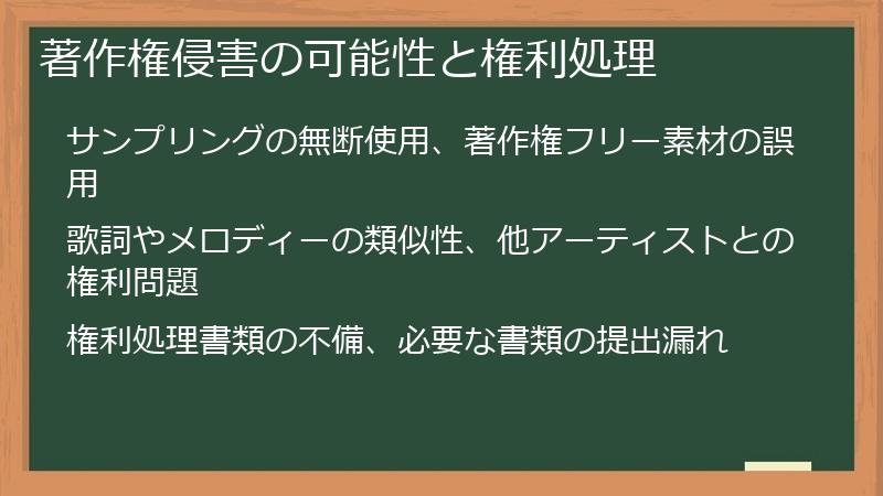著作権侵害の可能性と権利処理
