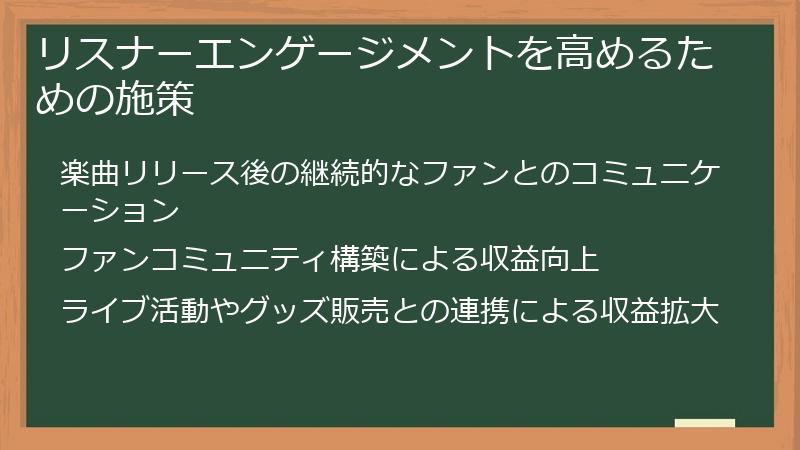リスナーエンゲージメントを高めるための施策