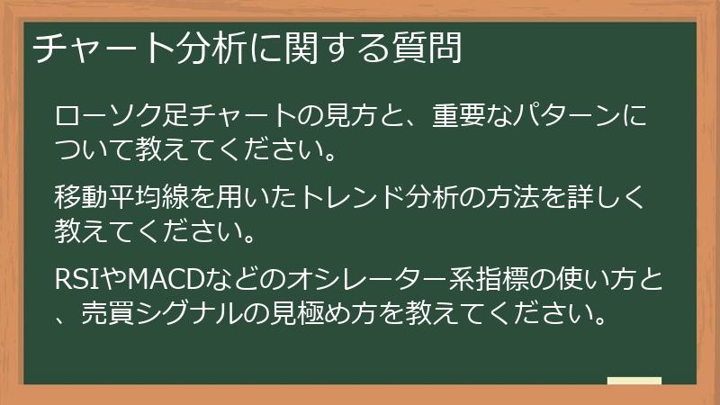チャート分析に関する質問